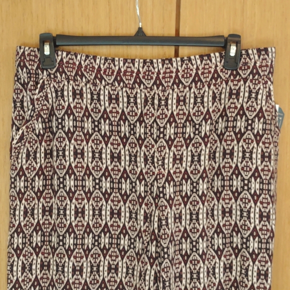 +SZ NWT Brown/Orange Rough Hem Palazzo Pants SZ 1X By Democracy - Picture 3 of 10